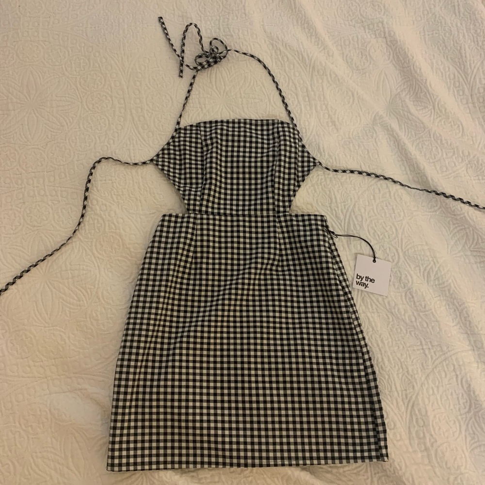 Urban outfitters backless checkered dress